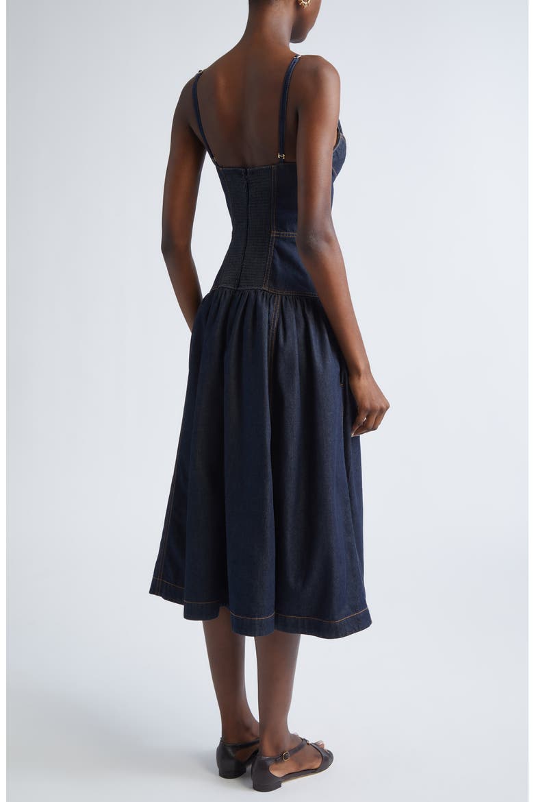 Denim Midi Dress, Alternate, color, NIGHT SKY