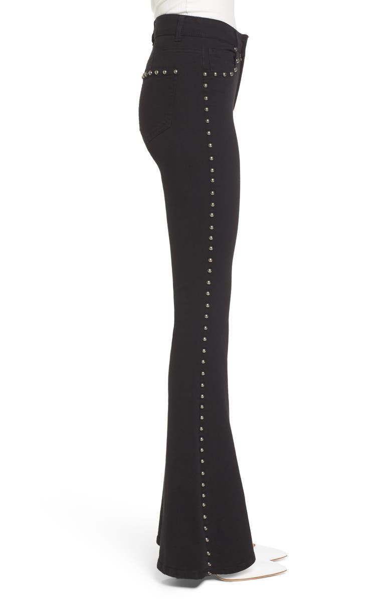 AFRM Stud Flare Jeans, Alternate, color,