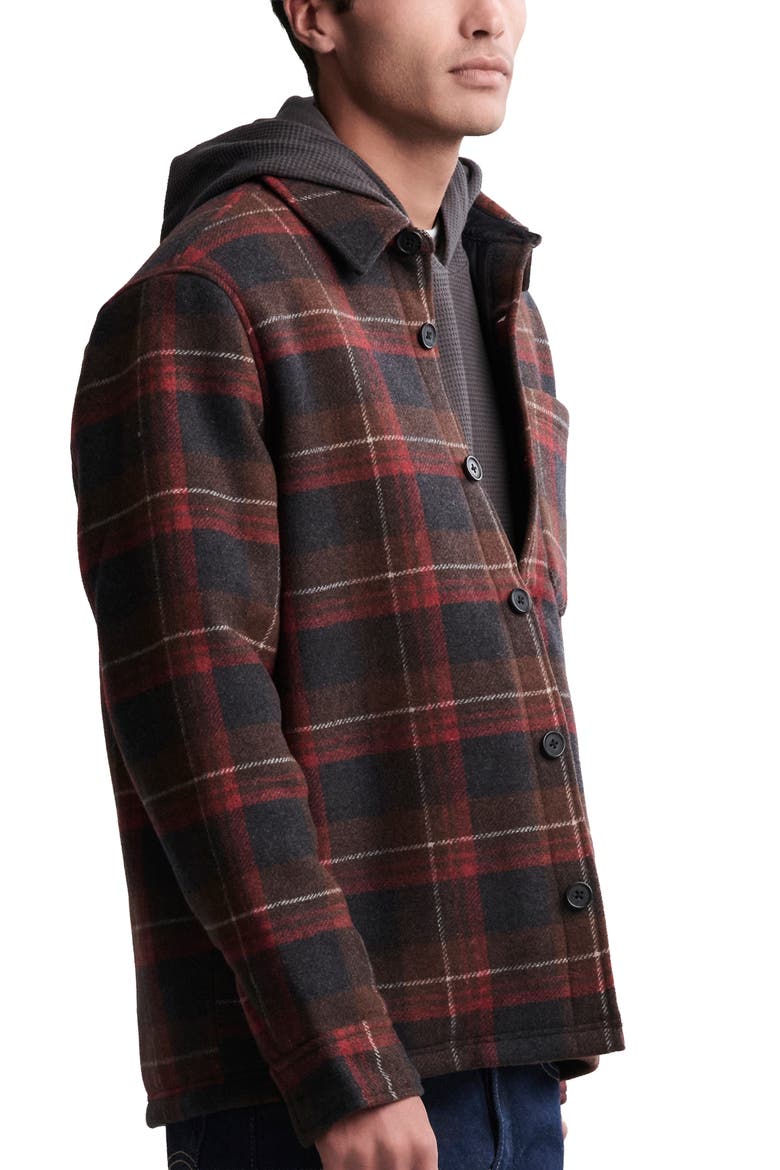 Plaid Shacket, Alternate, color, RUSSET PLAID