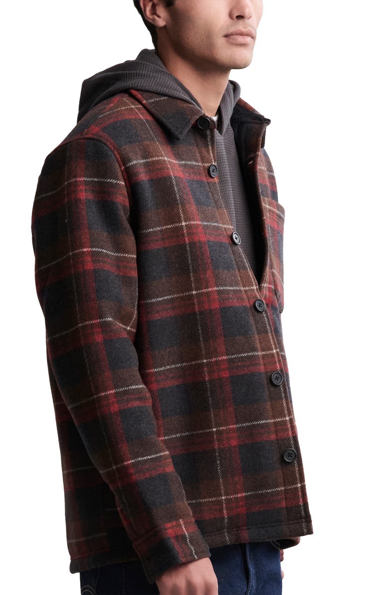 Barefoot Dreams<sup>®</sup> Plaid Shacket, Alternate, color, Russet Plaid