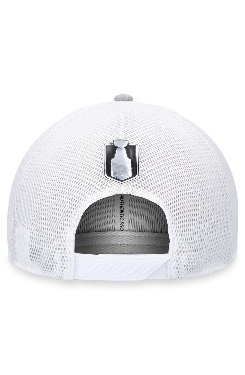 FANATICS Men's Fanatics Branded  Gray/White Vegas Golden Knights 2023 Western Conference Champions Locker Room Trucker Adjustable Hat, Alternate, color, 