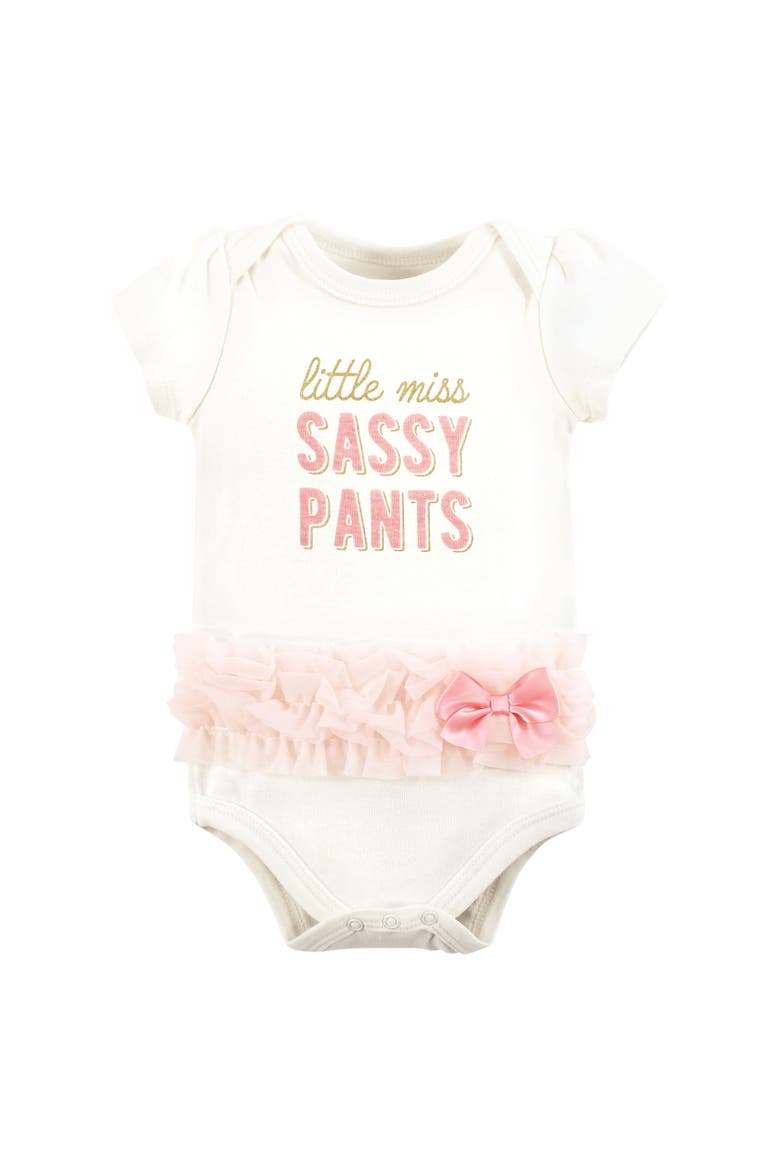 Cotton Bodysuits 3-Pack, Alternate, color, Miss Sassy Pants