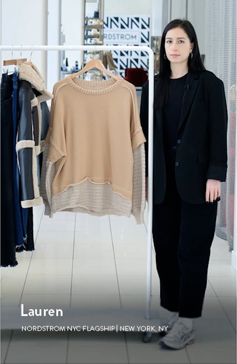 Holly Oversize Mixed Media Sweater, sales video thumbnail