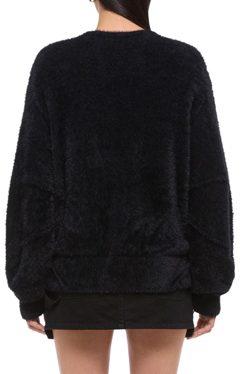 Helmut Lang Apex Eyelash Faux Fur Sweater, Alternate, color,