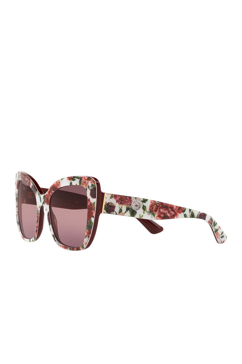 54mm Gradient Butterfly Sunglasses, Alternate, color, HAVANA MULTI/ PINKI GRADIENT