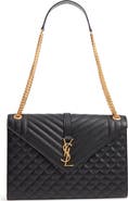Saint Laurent Large Envelope Calfskin Shoulder Bag