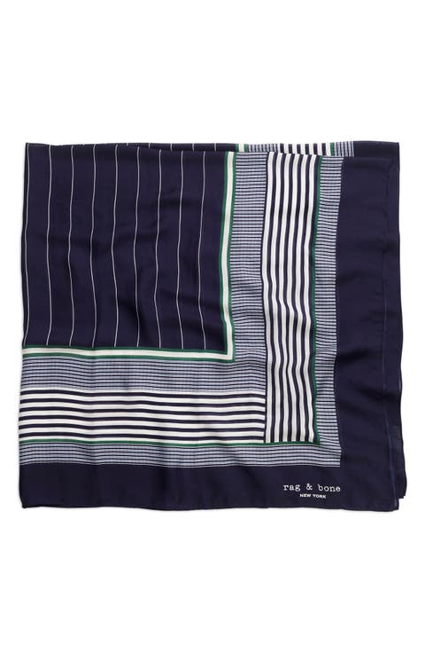 Multistripe Square Scarf
