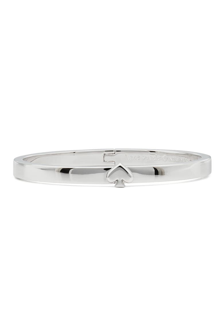 everyday spade slim bangle bracelet, Main, color, SILVER