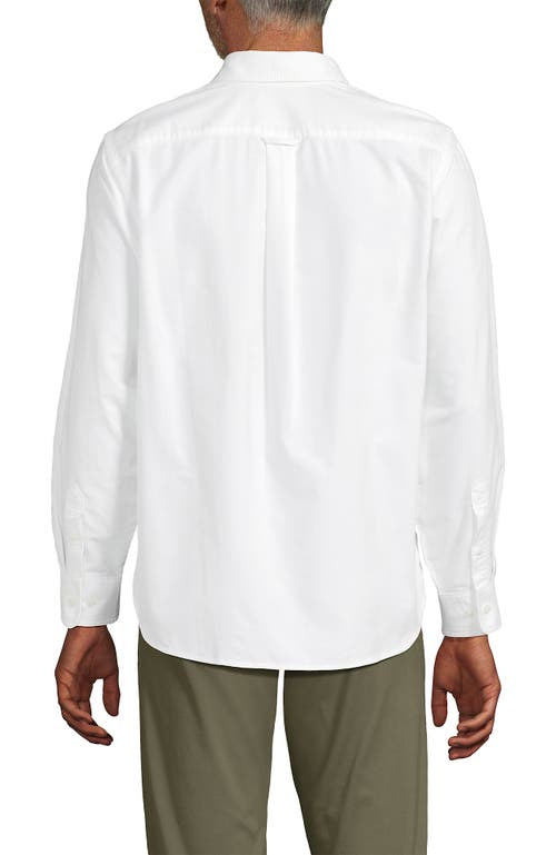 Lands' End Traditional Fit Comfort-first Sail Rigger Oxford Shirt In White