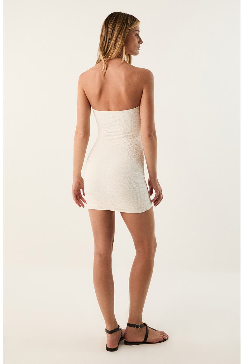 Burke Strapless Cover-Up Minidress, Alternate, color, WHITE
