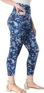 Roaman's Side-Pocket Essential Capri Legging