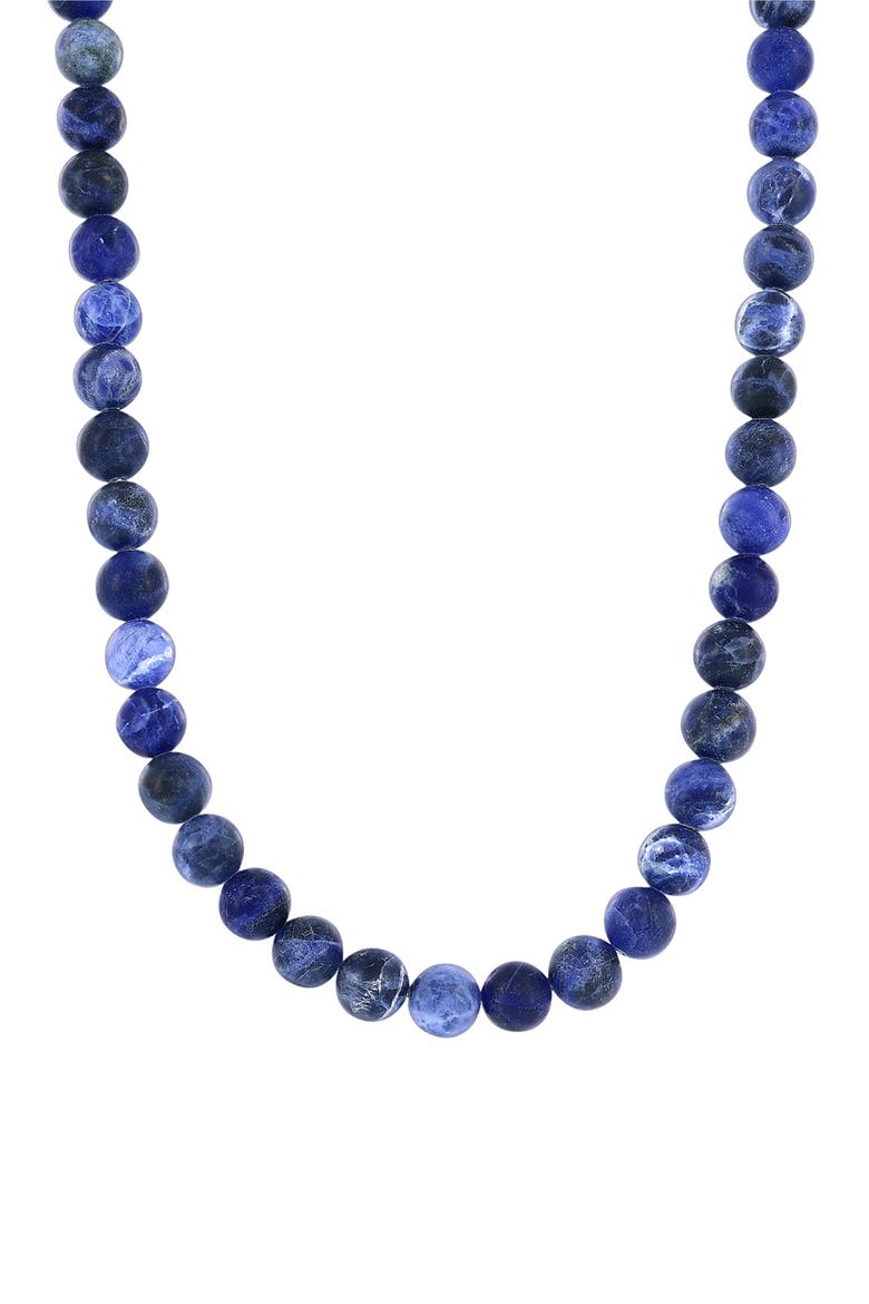 Men's Beaded Necklace, Main, color, SODALITE
