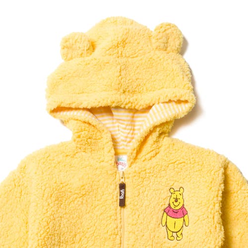 Disney Faux Shearling Hoodie In Yellow