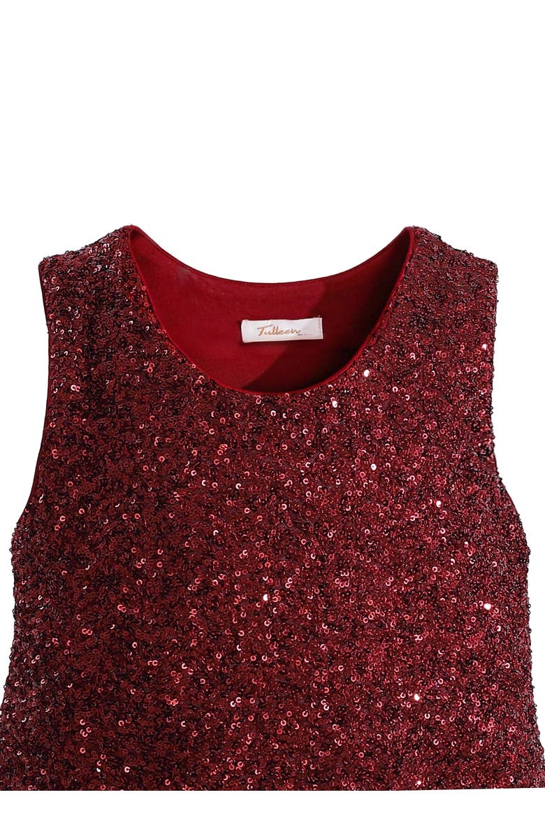 Sequin Feather-Trim Set, Alternate, color, Red