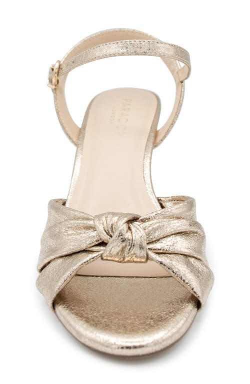 Paradox London Pink Monique Ankle Strap Kitten Heel Sandal In Champagne