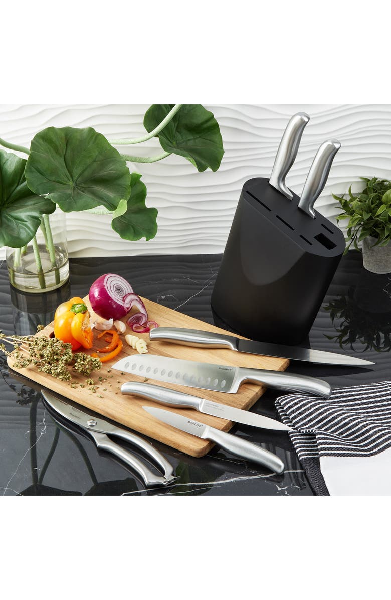 BergHOFF Dina Frame 8-Piece Knife Block, Alternate, color, Black/ Silver