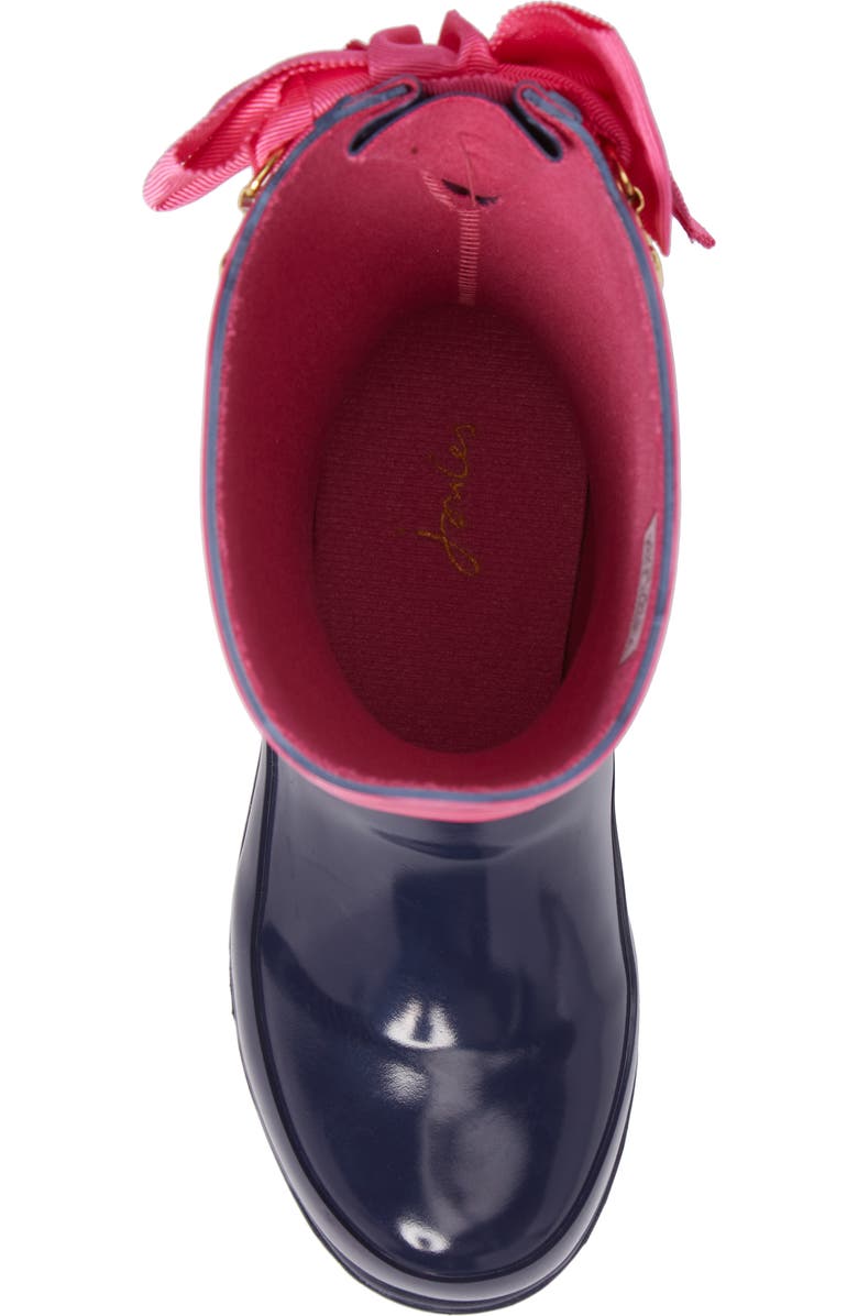 Joules Evedon Bow Waterproof Rain Boot, Alternate, color,