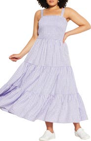 City Chic Gingham Sundress
