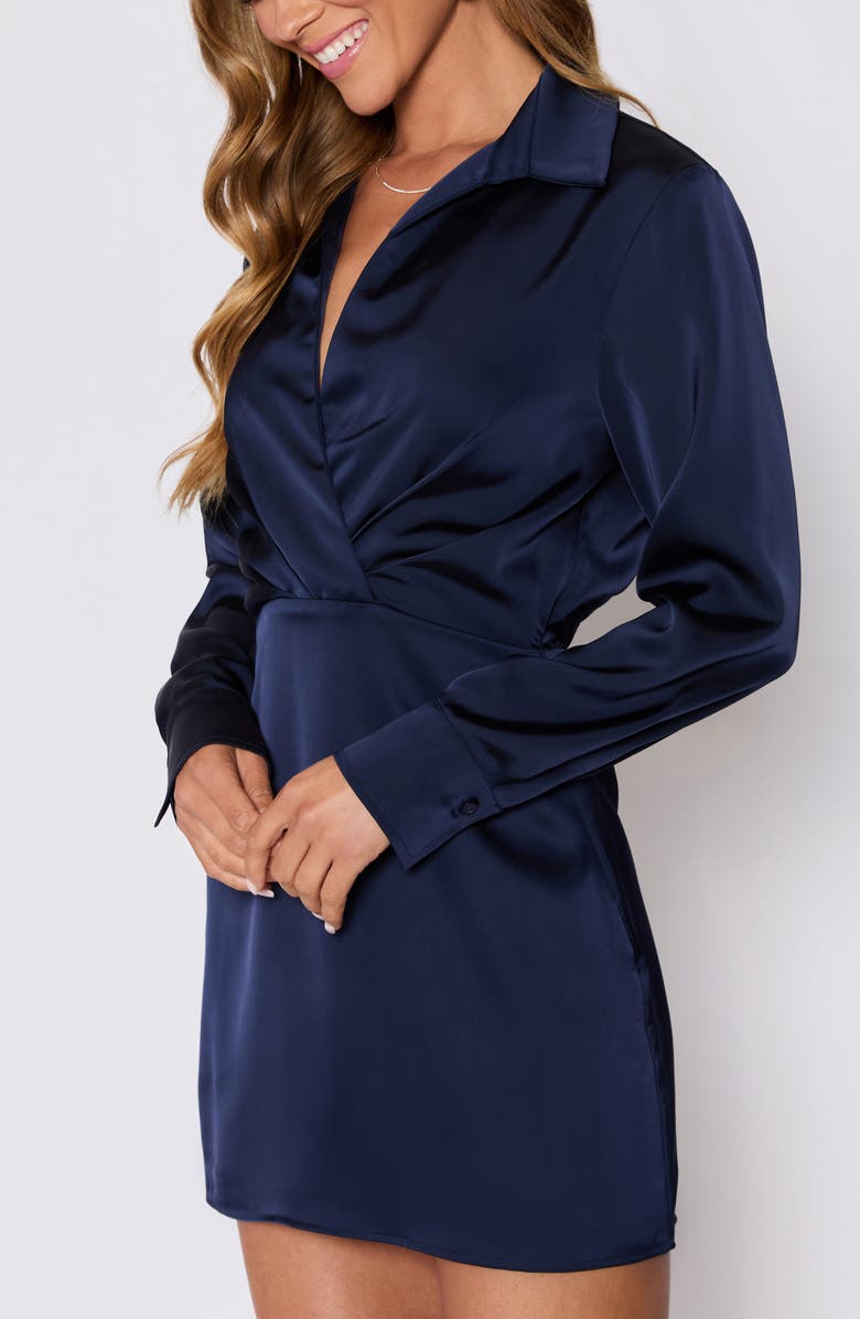 Booked & Busy Collared Long Sleeve Shirtdress