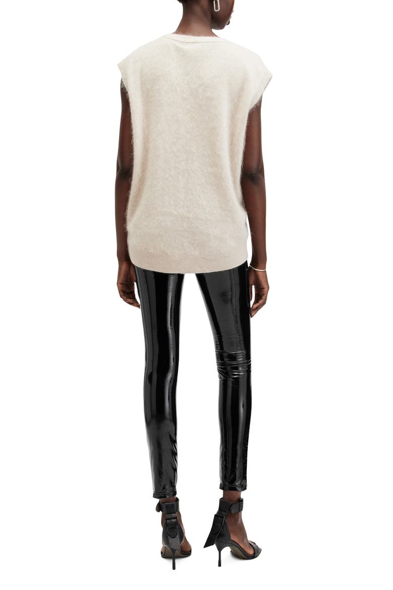 Cora Shine Patent Faux Leather Leggings, Alternate, color, BLACK
