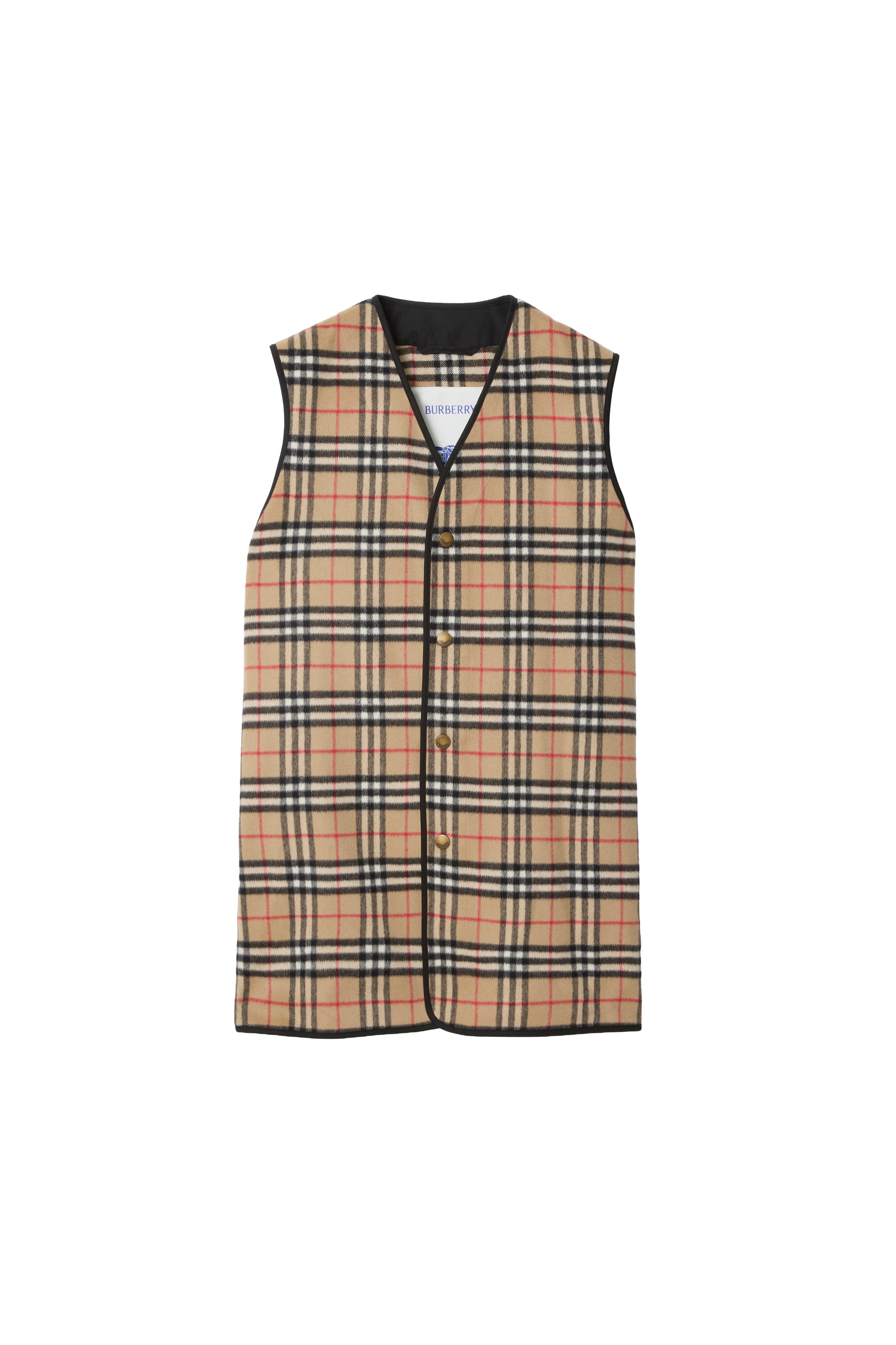 Check Wool Cashmere Warmer - image 2