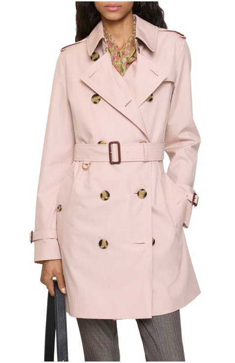 Short Tropical Gabardine Kensington Trench Coat