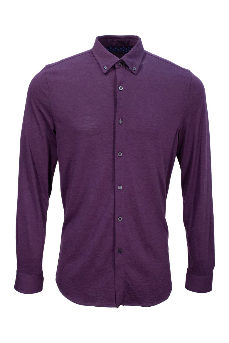 Shawn Merino Shirt, Main, color, Plum