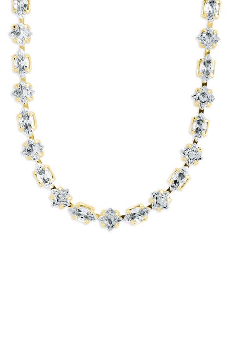 Geo Cubic Zirconia Tennis Necklace