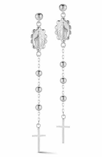 CHLOE AND MADISON Rosary Chain Drop Earrings