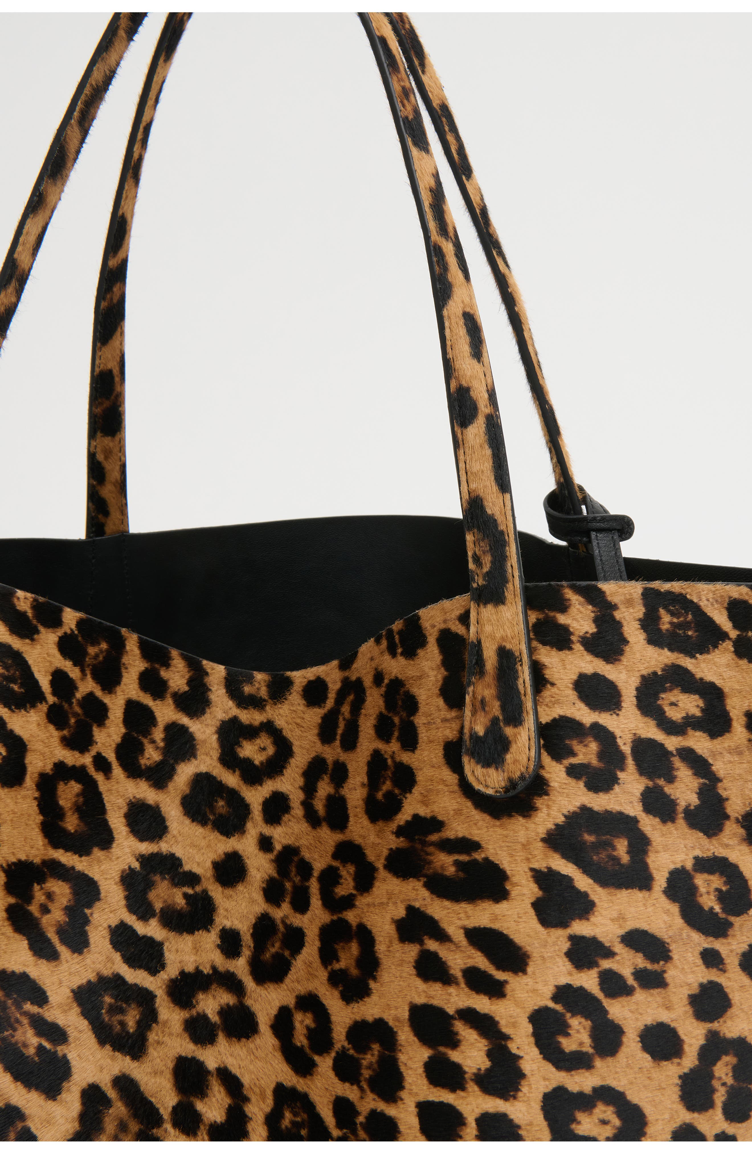 Everyday Soft Calf Hair Tote, Alternate, color, LEOPARD