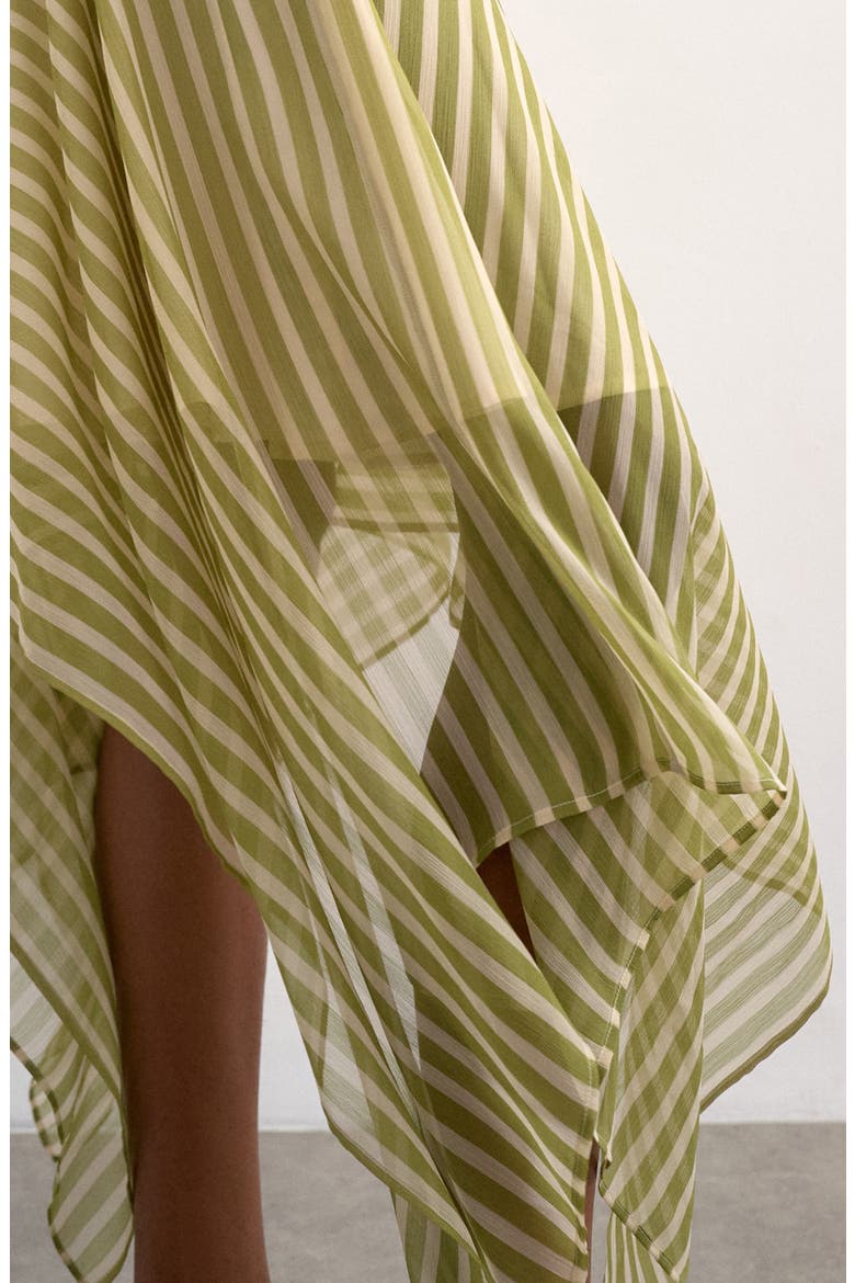Striped Hanky Hem Miniskirt, Alternate, color, MGREEN