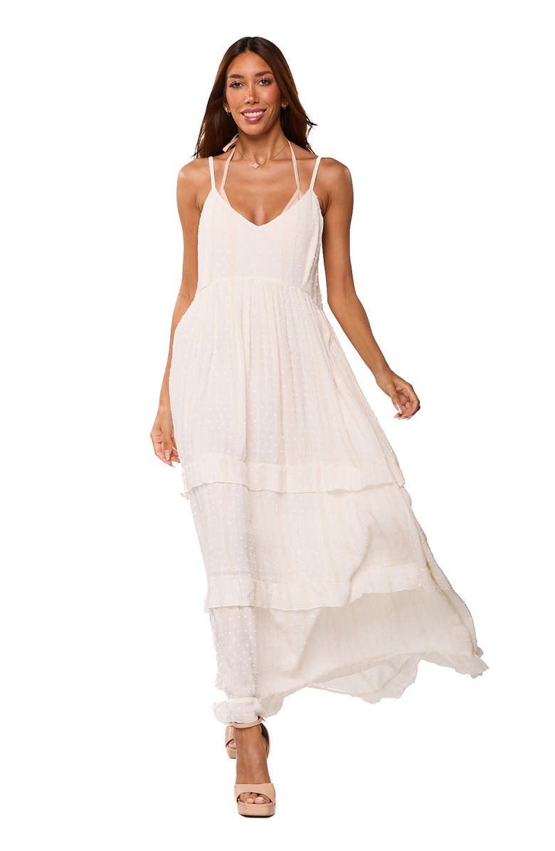 RANEES Tiered Maxi Dress, Alternate, color, White