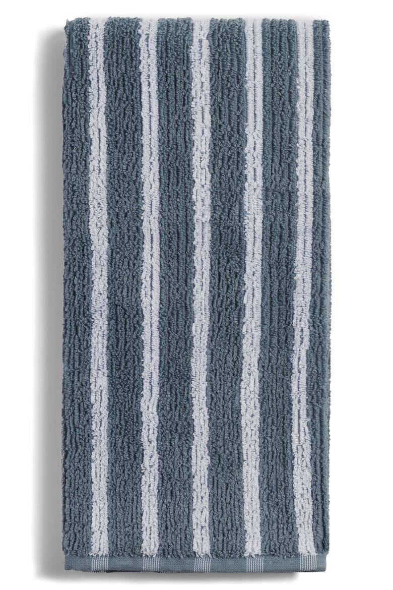 Resort Stripe Organic Cotton Terry Bath Towel, Alternate, color, WAVE/ WHITE