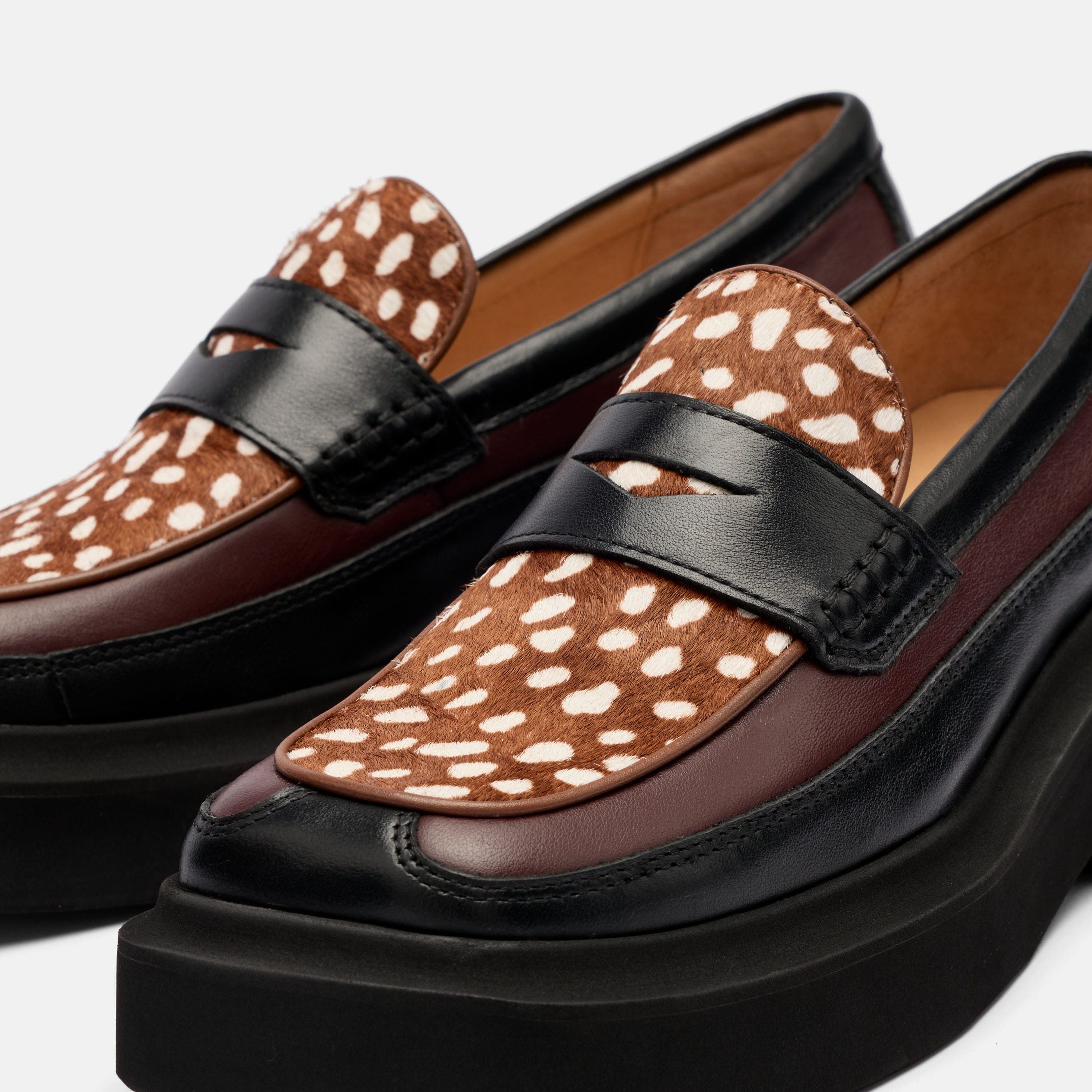 Melba Penny Loafer, Alternate, color, Black/Cherry/Brown