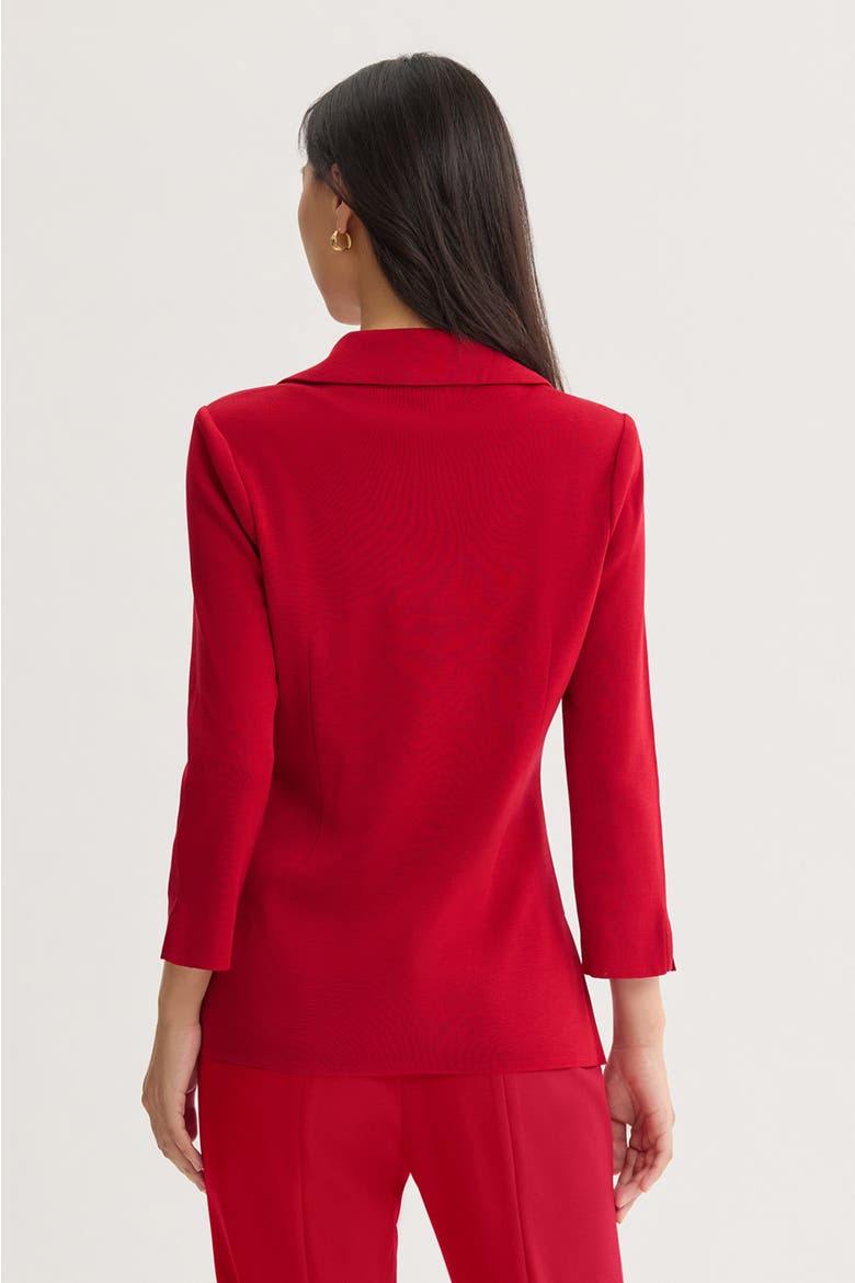 Tailored Single Button Knit Jacket, Alternate, color, Holiday