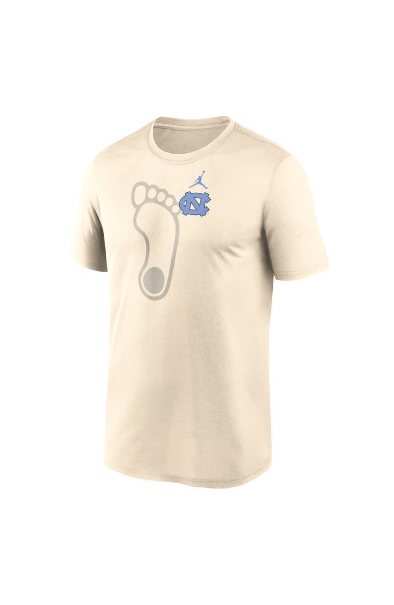 Jordan Brand Men
s Jordan Brand Natural North Carolina Tar Heels Campus Shadow Legend Performance T-Shirt, Alternate, color, Natural