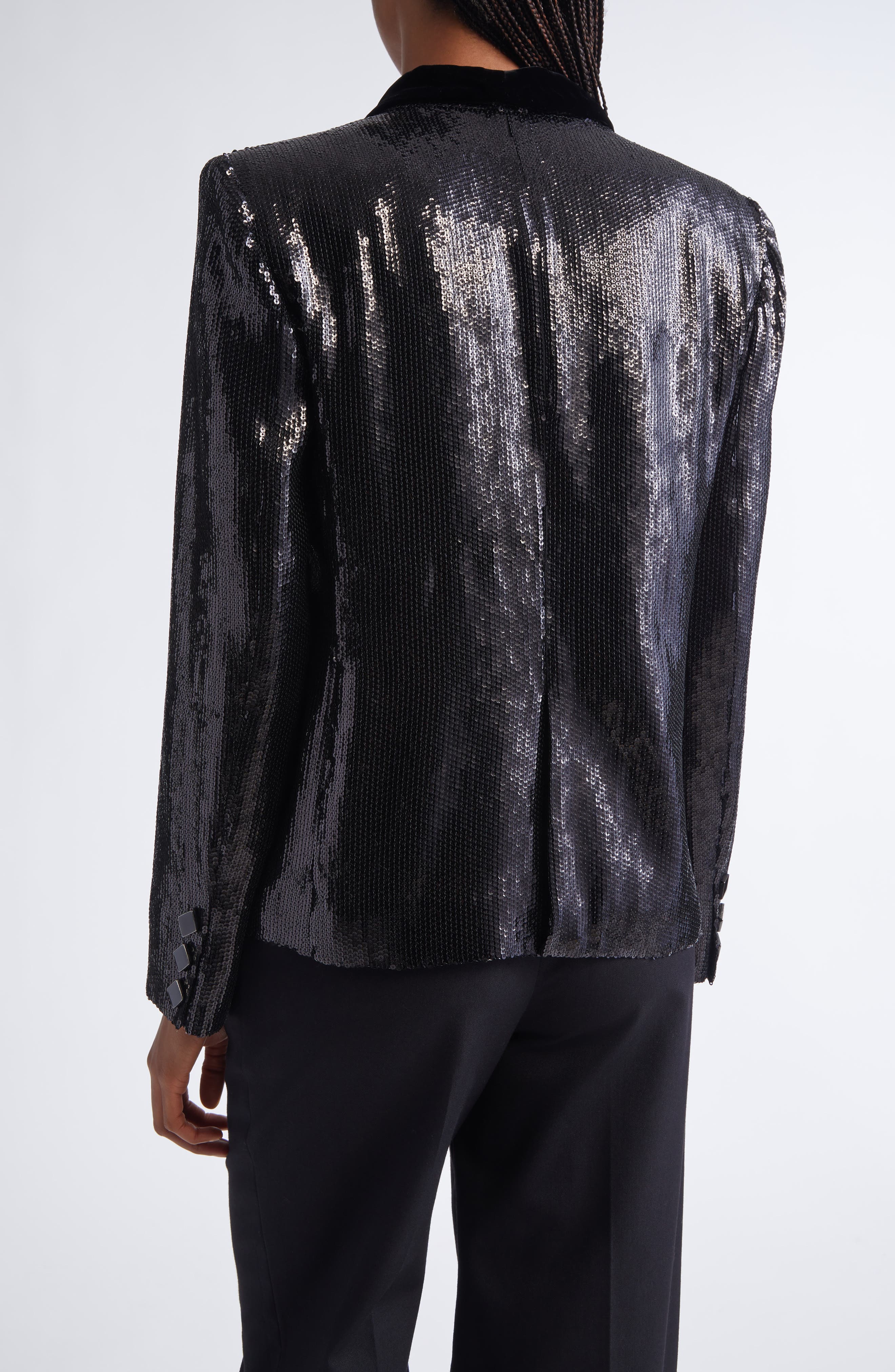 Sequin Double Breasted Blazer - image 2