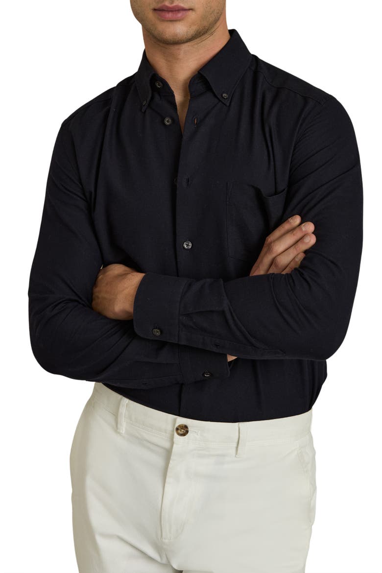 Greenwich Slim Fit Button-Down Shirt, Main, color, NAVY