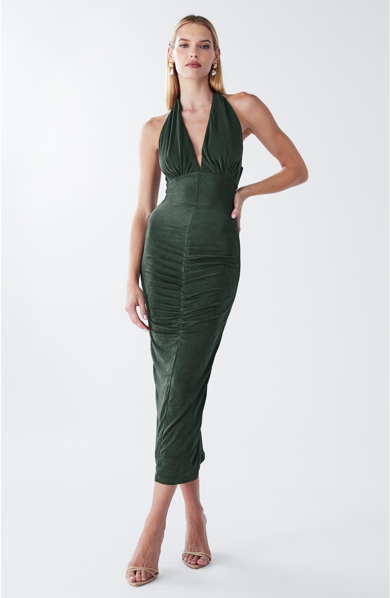 BWLDR Lizette Dress, Alternate, color, Khaki