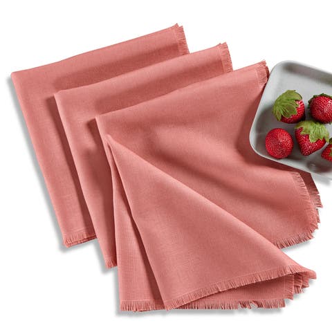 Linen Dinner Napkins - Fringe, 20" x 20"