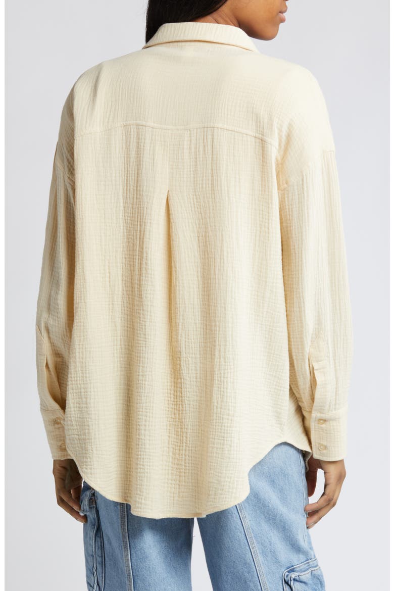 Oversized Beach Shirt, Alternate, color, BEIGE ANGORA