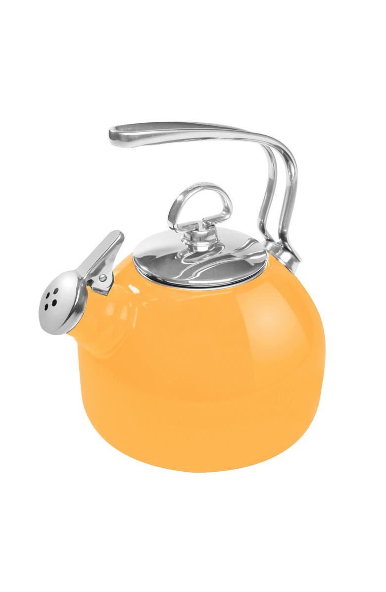CHANTAL Classic Enamel-on-Steel Teakettle, 1.8 quart, Main, color, Marigold