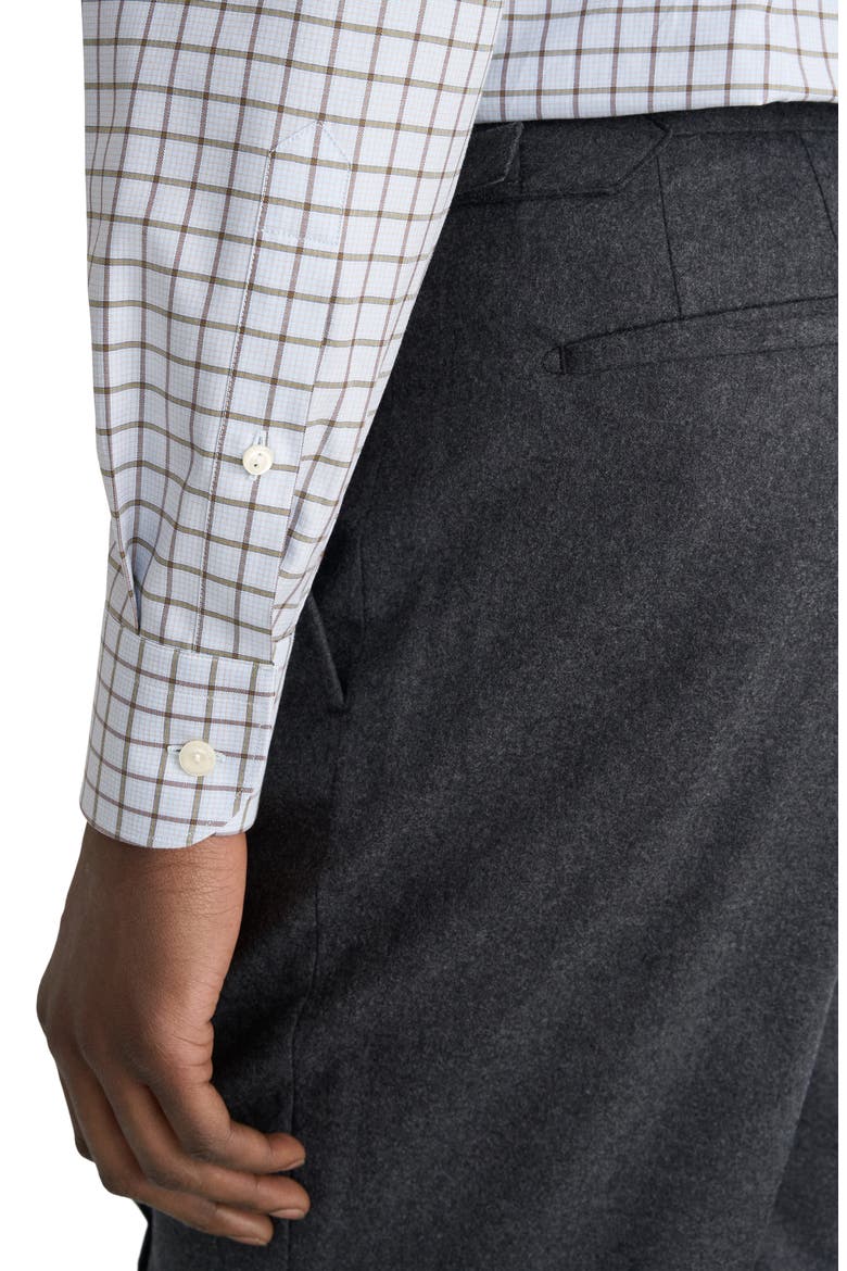 Contemporary Fit Checked Dress Shirt, Alternate, color, LIGHT BLUE