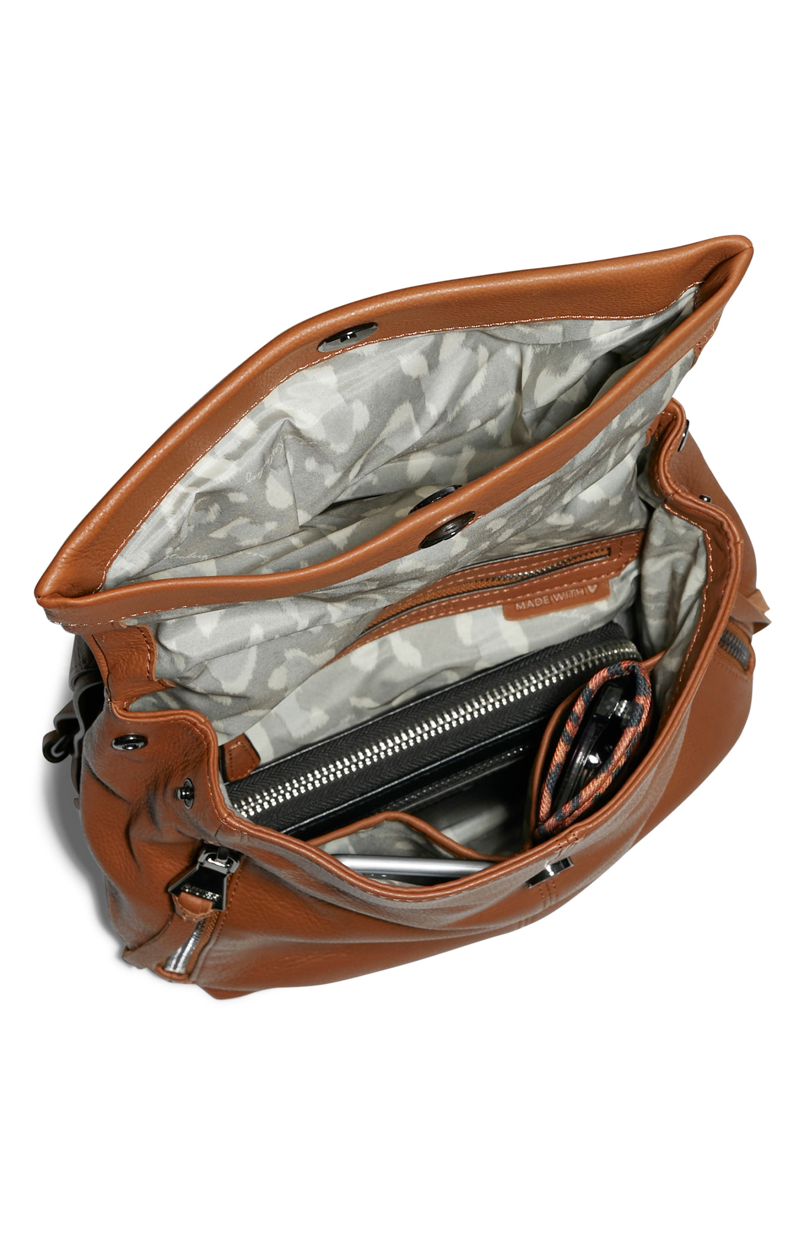 AIMEE Bali Leather Backpack, Alternate, color, Chestnut W Gunmetal