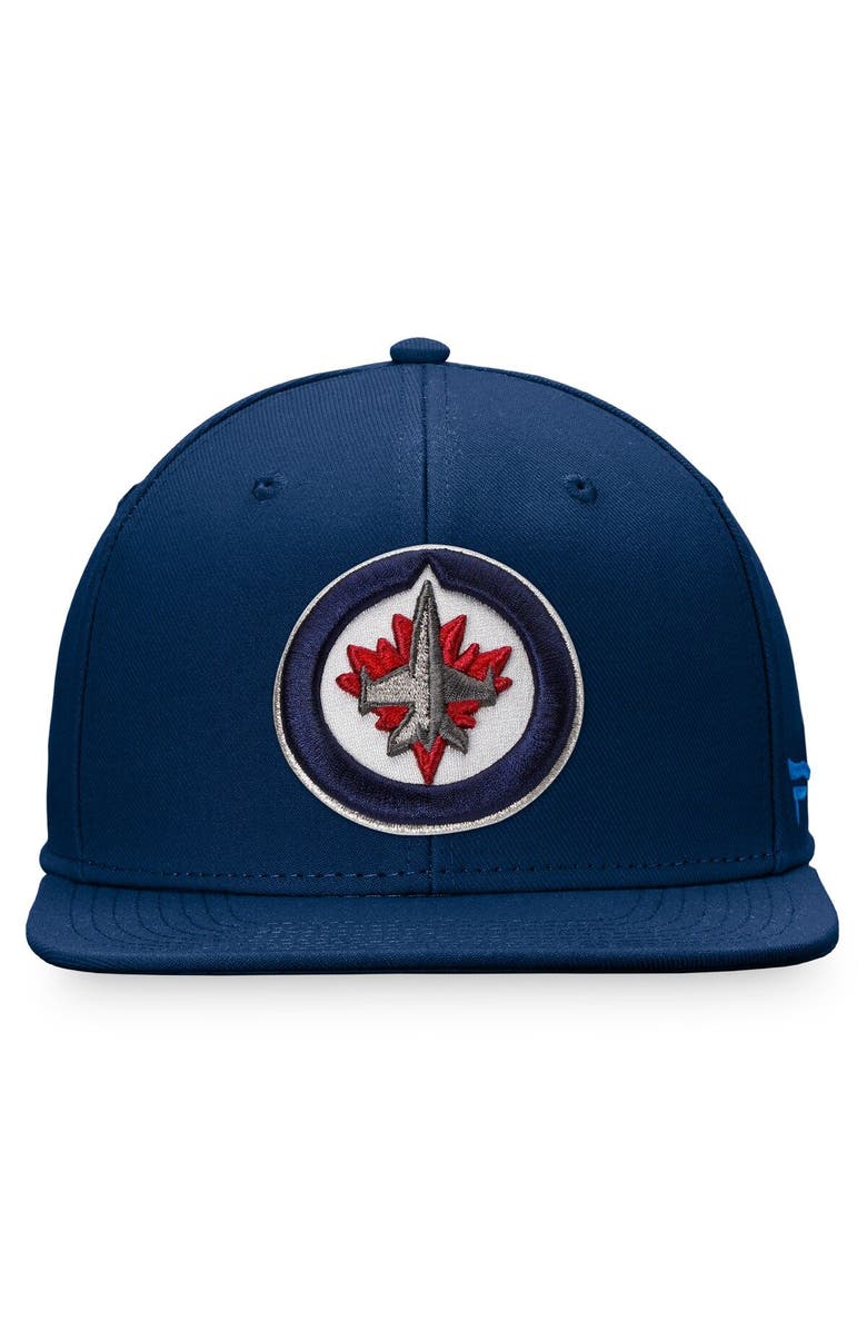 FANATICS Men's Fanatics Branded Navy Winnipeg Jets Core Primary Logo Fitted Hat, Alternate, color, Navy