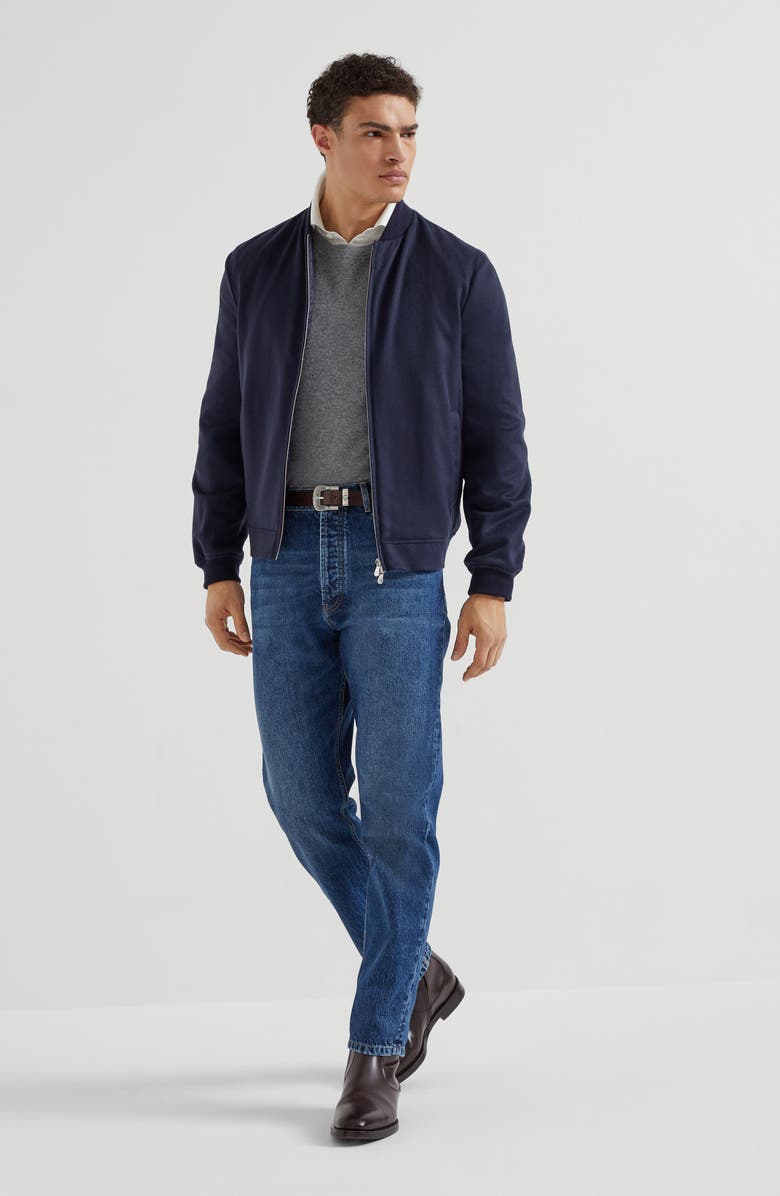 Brunello Cucinelli Sweatshirt-style sweater, Alternate, color, Dark Grey