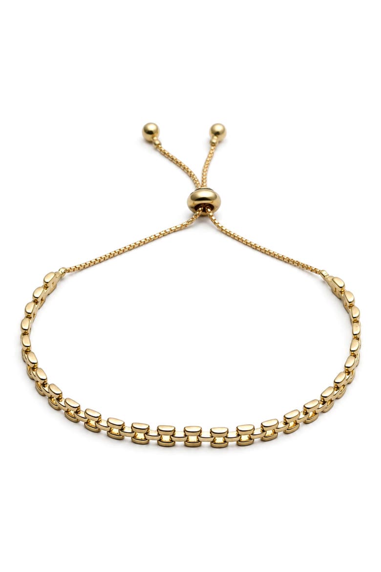 Dainty Panthera Slider Bracelet, Main, color, GOLD