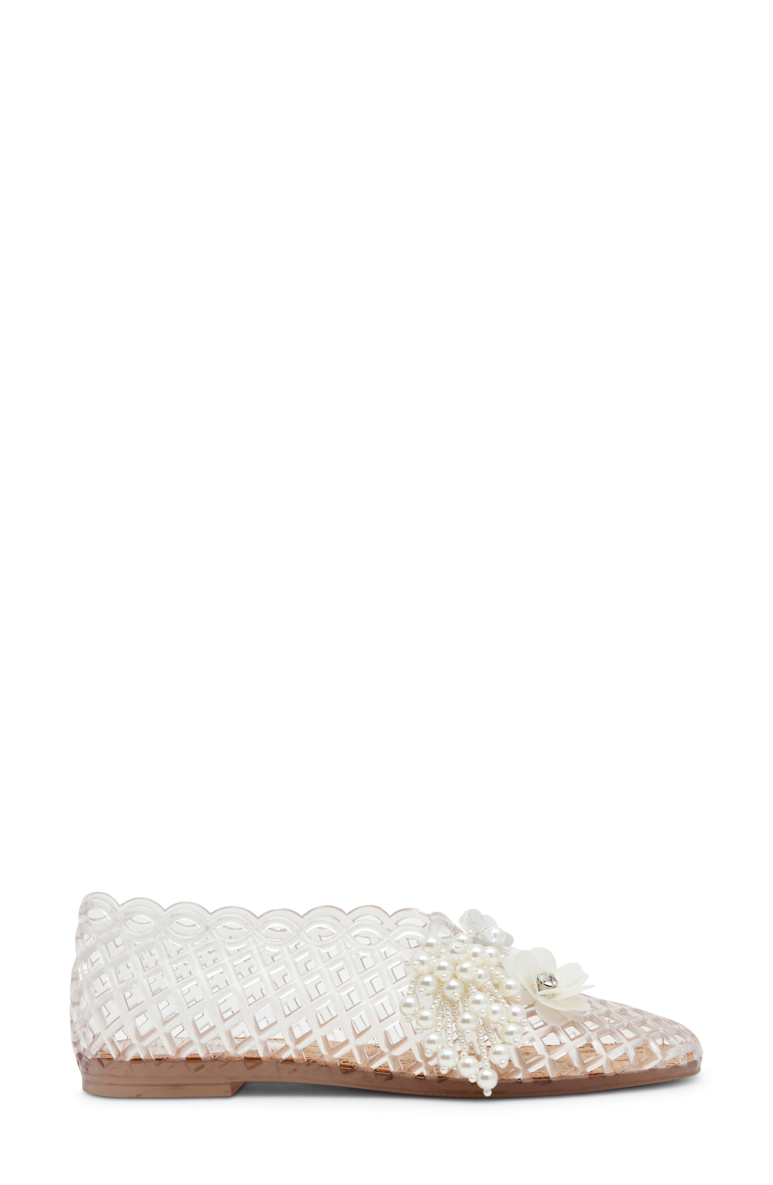 Steve Madden Grove Charm Jelly Flats, Alternate, color, Clear