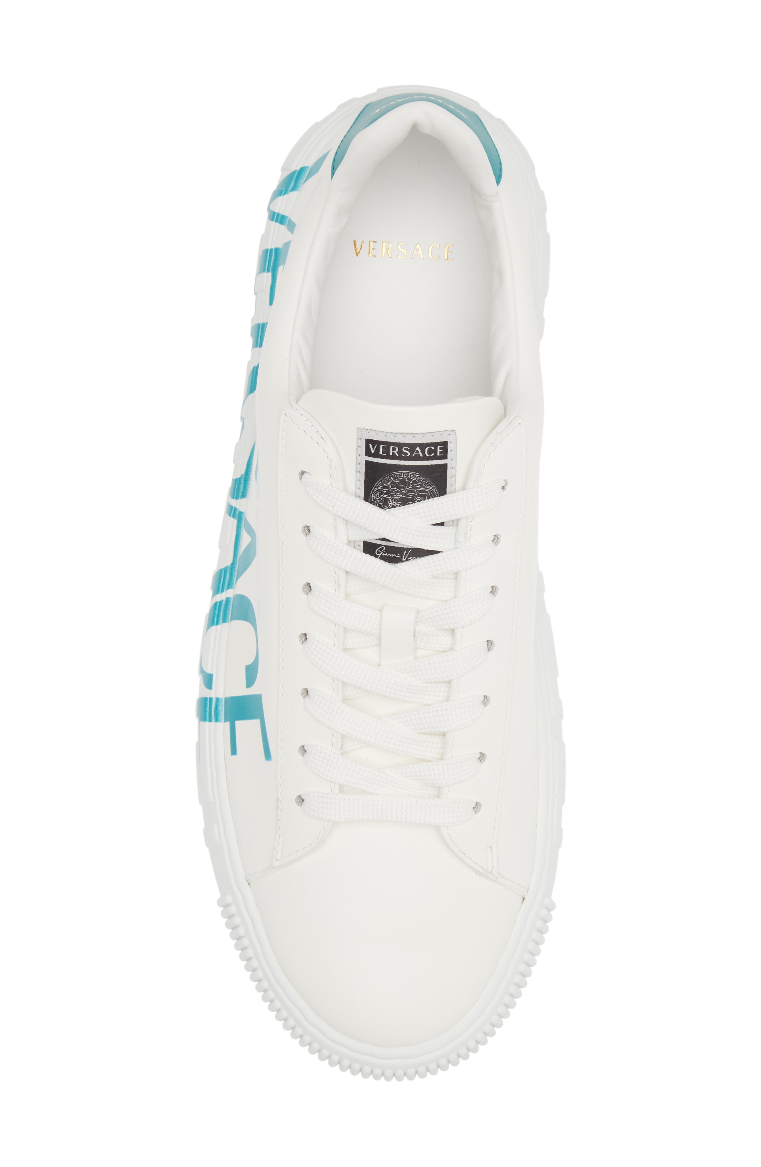 Versace La Greca Logo Low Top Sneaker, Alternate, color, 