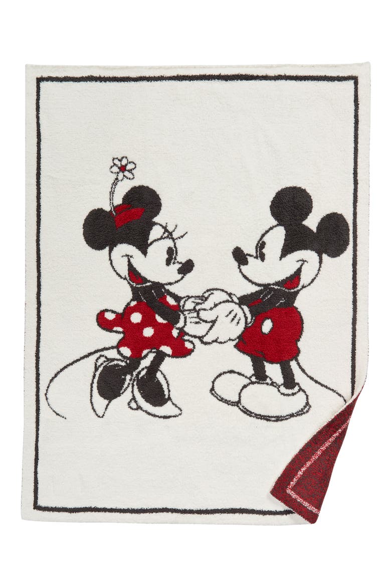 Disney x Barefoot Dreams® CozyChic™ Classic Mickey & Minnie Baby Blanket, Main, color, CREAM MULTI